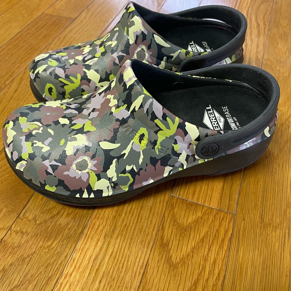 Merrell Womens Pro Nursing‎ Encore Size 6 pro Floral Clogs Shoes